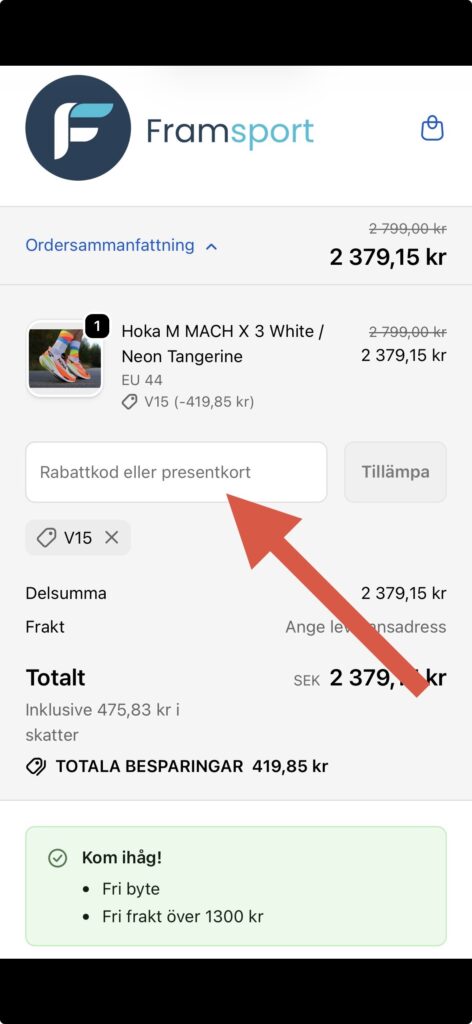 framsport rabattkod