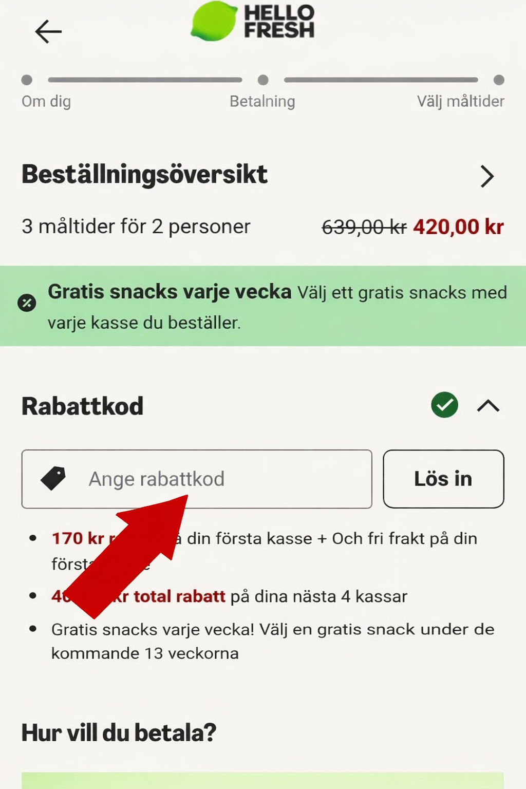 hellofresh rabattkod