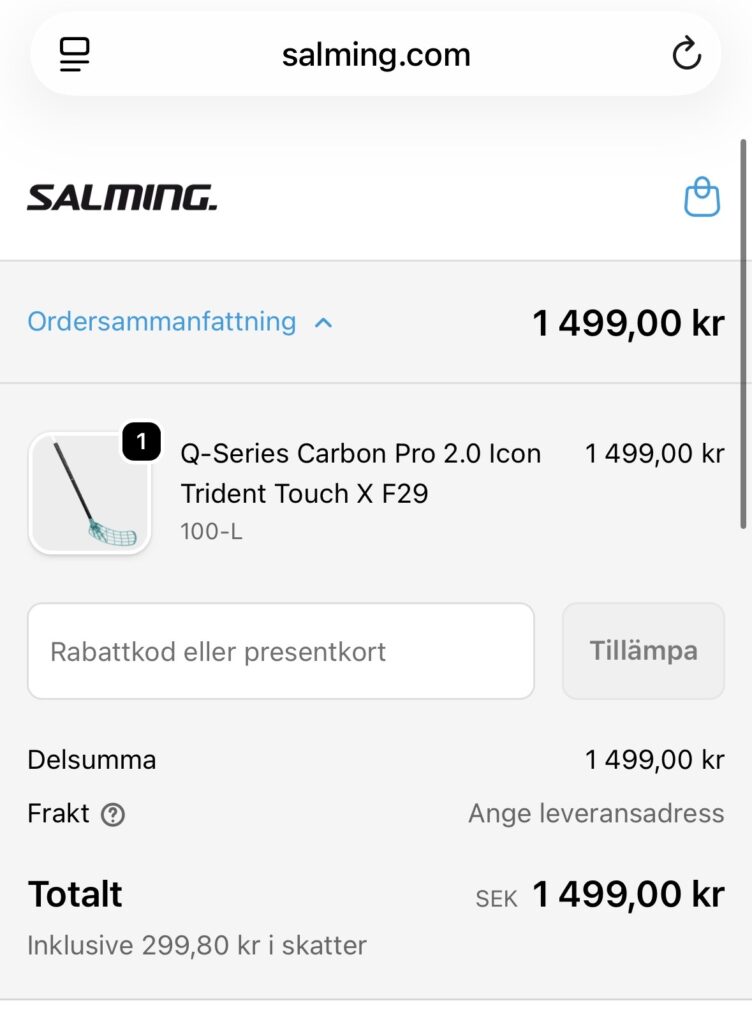 Salming rabattkod